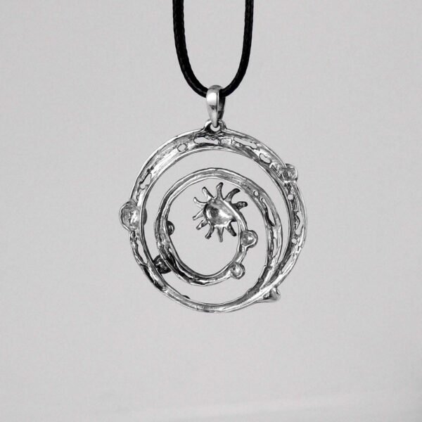 Sterling silver solar system pendant