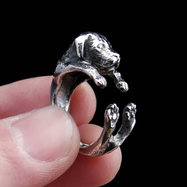 Sterling Silver Adjustable Labrador Retriever Ring