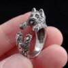 Sterling Silver Adjustable Yorkshire Terrier Ring