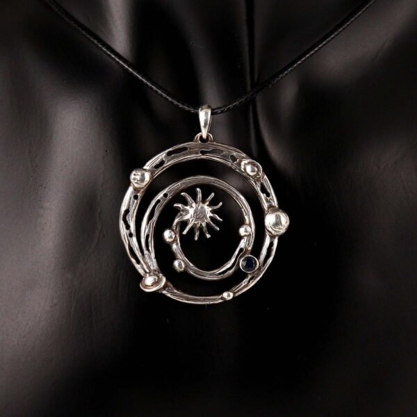 Sterling silver solar system pendant