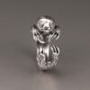 Sterling silver adjustable Sloth ring