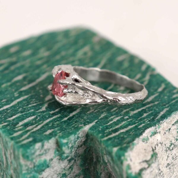 Sterling Silver Heart Shaped CZ Ring