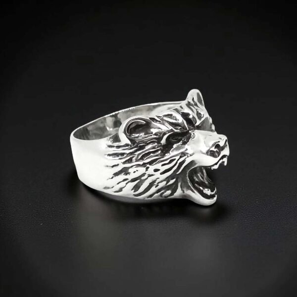 Sterling silver Grizzly Bear Ring