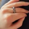 Sterling silver adjustable raccoon ring