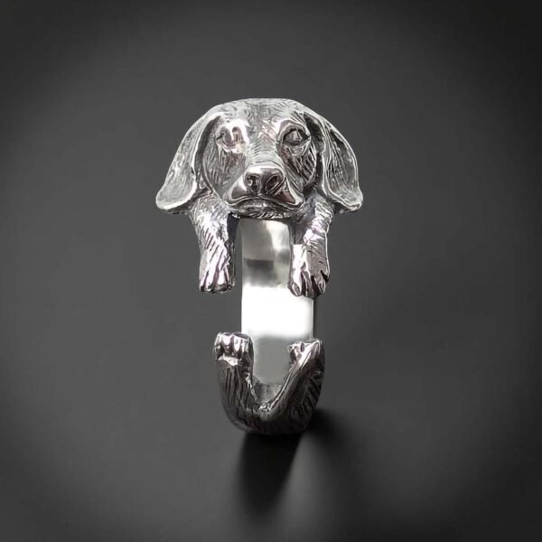 Sterling Silver Adjustable Beagle Ring