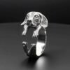 Sterling Silver Adjustable Beagle Ring