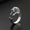 Sterling Silver Adjustable Beagle Ring