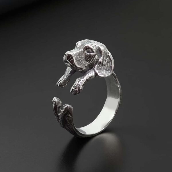 Sterling Silver Adjustable Beagle Ring