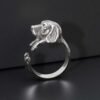 Sterling Silver Adjustable Beagle Ring