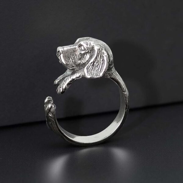 Sterling Silver Adjustable Beagle Ring