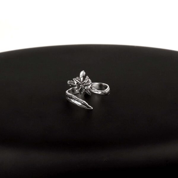 Sterling silver wild flower rings