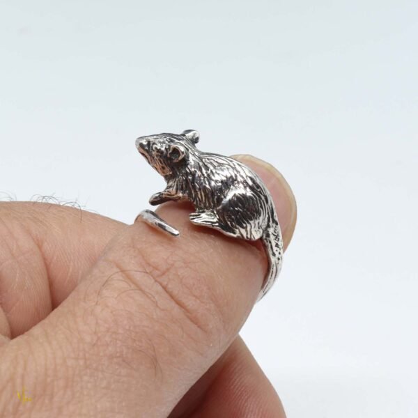 Sterling Silver Adjustable Rat Ring