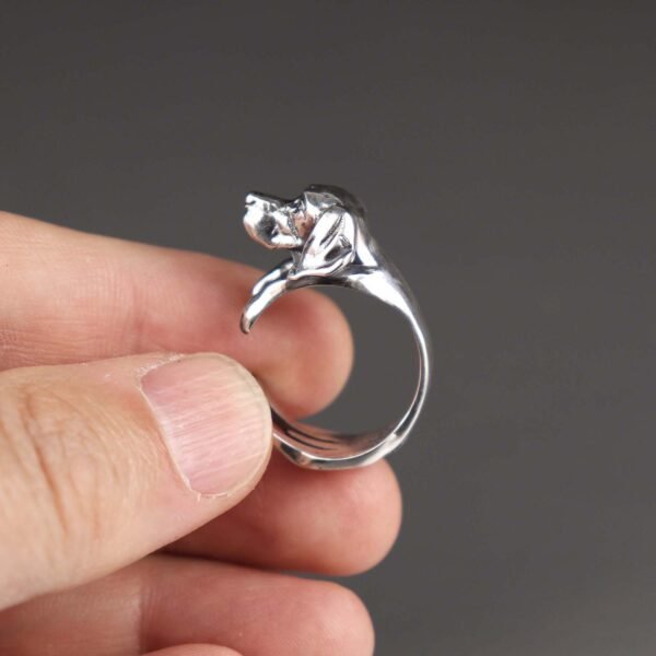 Sterling Silver Pointer Dog Ring