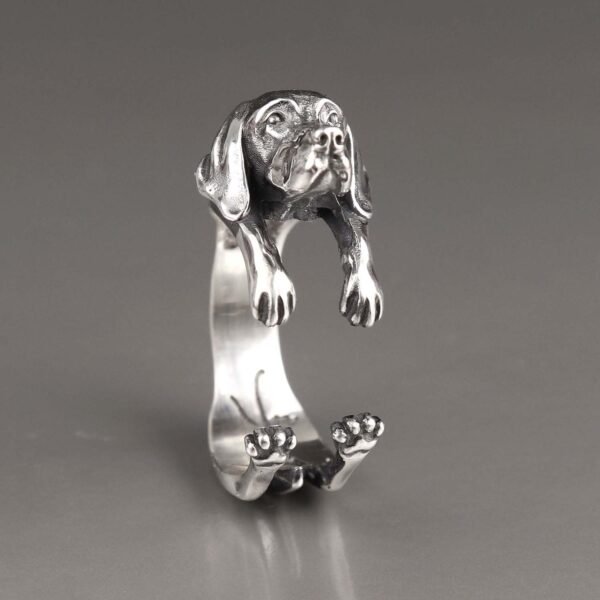 Sterling Silver Pointer Dog Ring