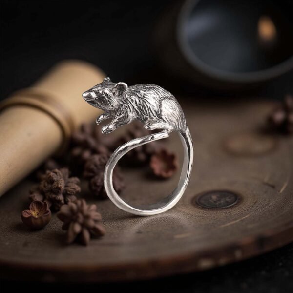 Sterling Silver Adjustable Rat Ring