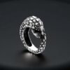 Pangolin Ring, Sterling Silver Adjustable Animal Wrap Ring