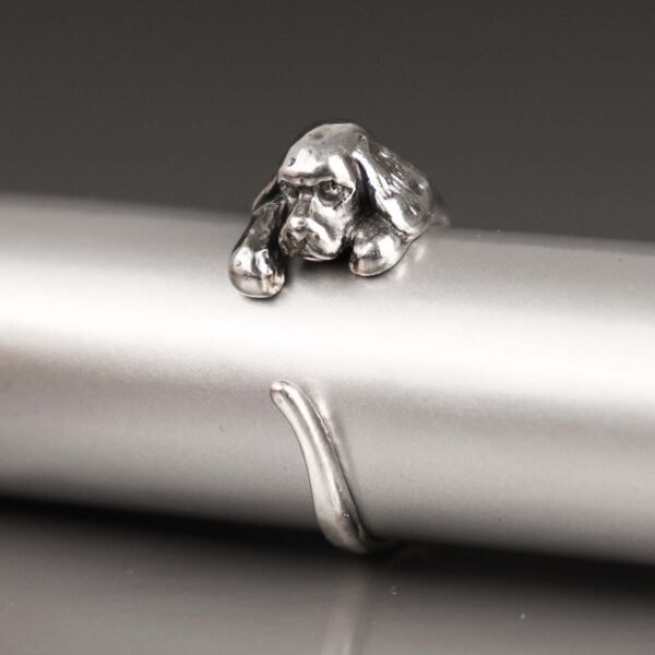Sterling Silver Adjustable Cocker Spaniel Ring