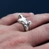 Sterling Silver Shark Man Ring