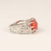 Forest Root Ring Sterling Silver with Pink Rhodochrosite