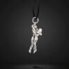 Sterling Silver Couple Hug Pendant