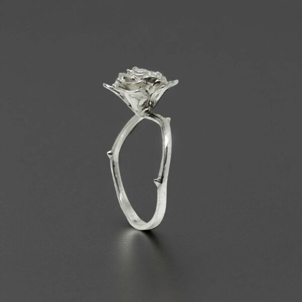 Sterling silver rose ring