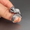 Sterling silver squirrel ring
