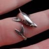 shark ring silver
