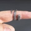 Sterling silver octopus tentacle ring