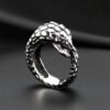Pangolin Ring, Sterling Silver Adjustable Animal Wrap Ring