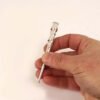 Sterling Silver Cigarette Holder with Coral Cabochons