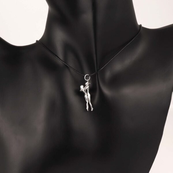Sterling Silver Couple Hug Pendant