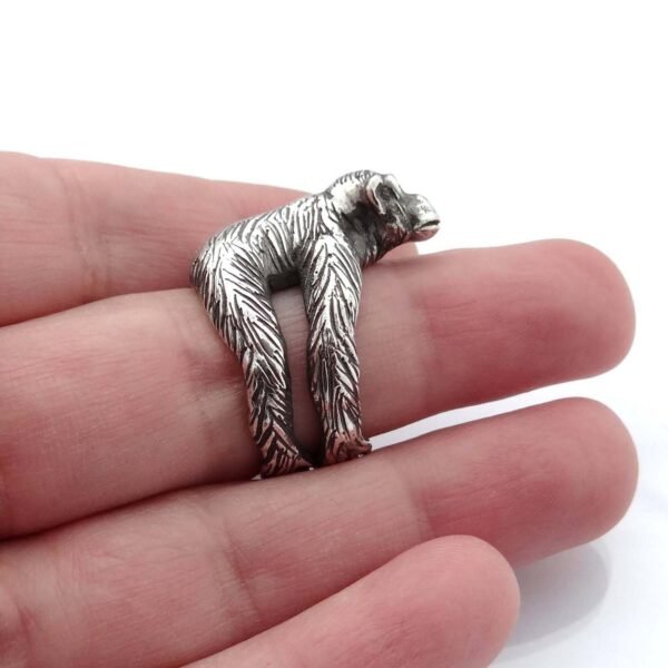 Sterling Silver Chimpanzee Ring