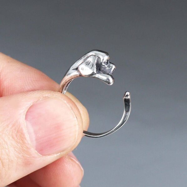 Sterling Silver Adjustable Cocker Spaniel Ring