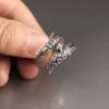 Sterling silver octopus tentacle ring