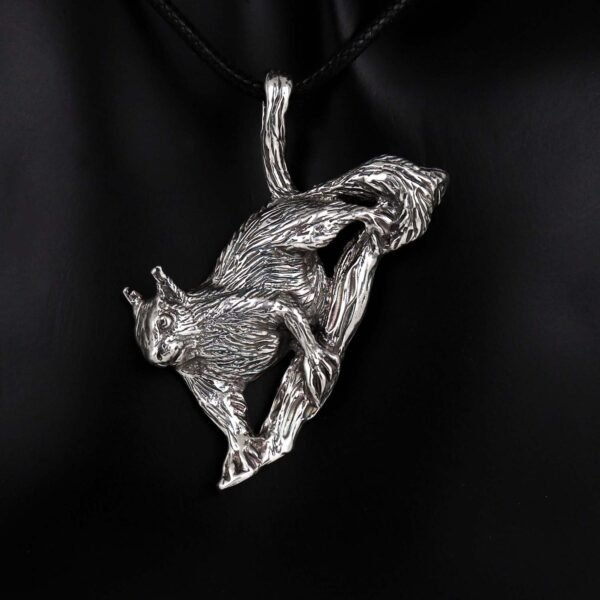 Sterling Silver Squirrel Pendant Necklace