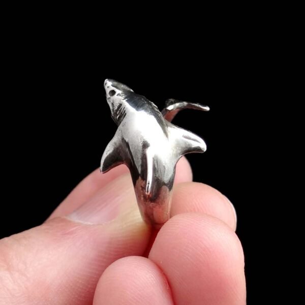 shark ring silver
