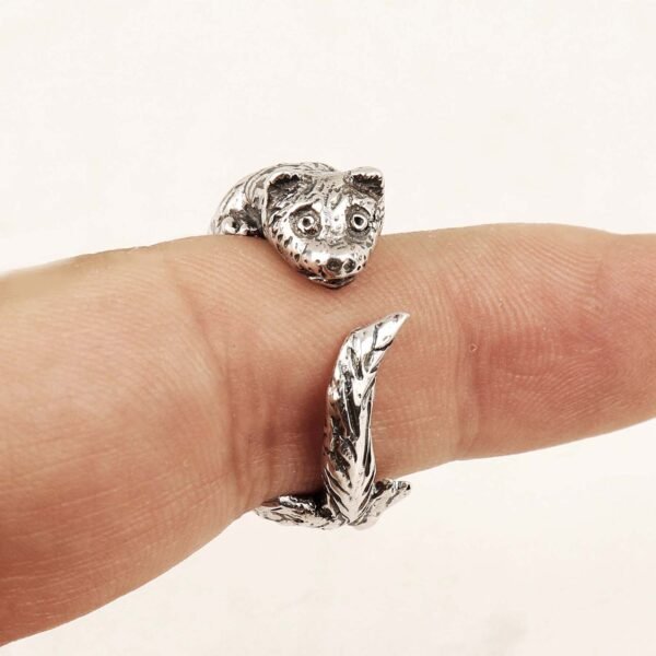 Sterling Silver Adjustable Ferret Ring