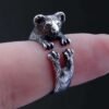 Sterling silver adjustable Koala ring