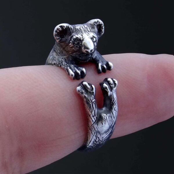 Sterling silver adjustable Koala ring