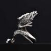 sterling silver dragon ring