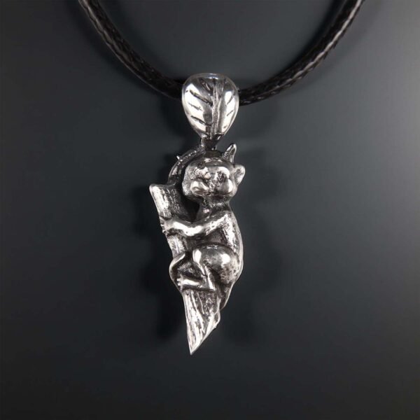 Marmoset monkey necklace pendant