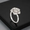 Sterling silver rose ring