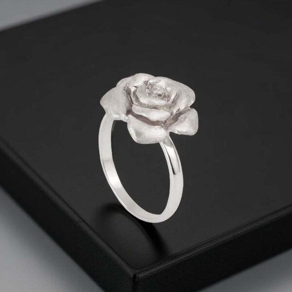 Sterling silver rose ring