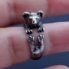 Sterling silver adjustable Koala ring