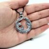 Sterling Silver Otter Necklace with Fish