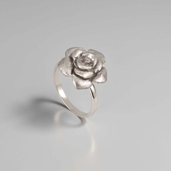 Sterling silver rose ring