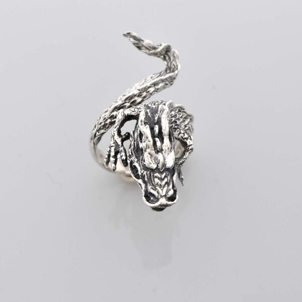 sterling silver dragon ring