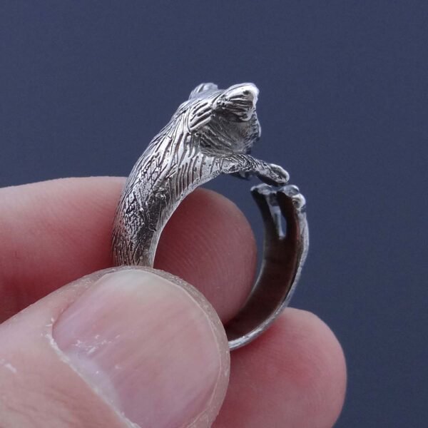 Sterling silver adjustable Koala ring