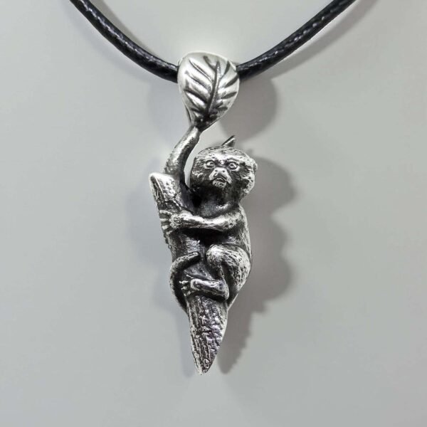 Marmoset monkey necklace pendant