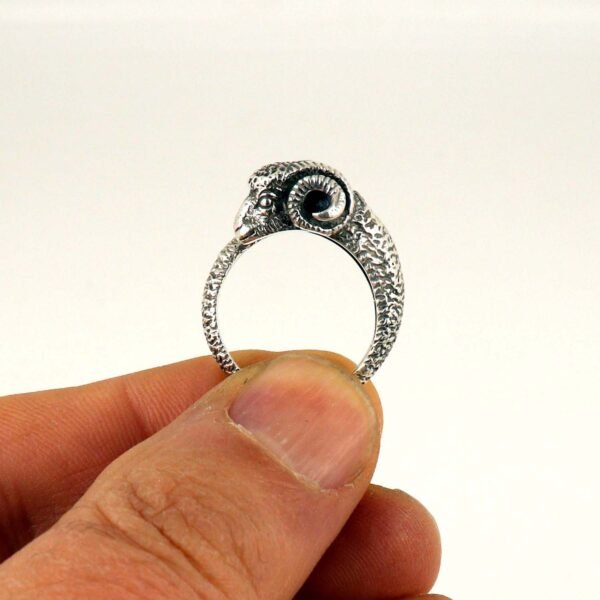 Sterling silver adjustable Ram Ring
